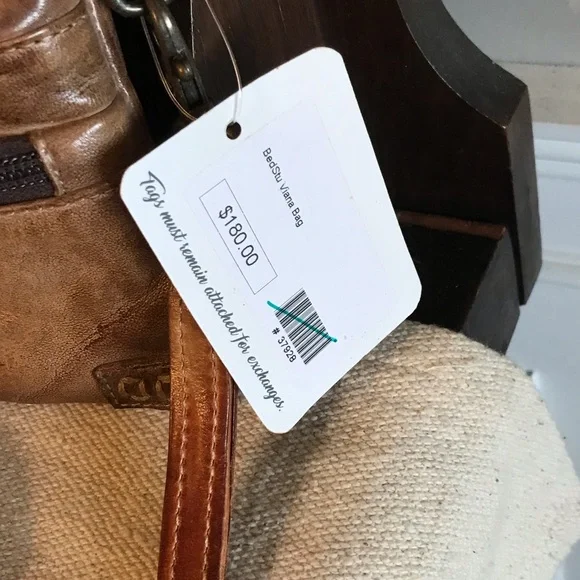 NWT Bed Stu Leather Viana Crossbody Belt Bag Wristlet Cafe Latte MSRP $180 - Picture 3 of 13
